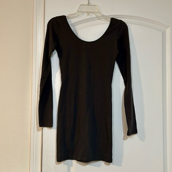 Forever 21 Bodycon Dress Size XS Dark Gray Long Sleeve - Picture 2 of 3